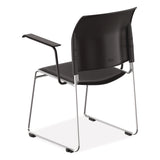 NPS® 8700 Series Cafetorium Chair With Armrests, Supports Up to 500 lb, 18" Seat Height, Black Seat/Back, Chrome Base, 8/Pack (NPS87101110A8) Each