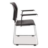 NPS® 8700 Series Cafetorium Chair With Armrests, Supports Up to 500 lb, 18" Seat Height, Black Seat/Back, Chrome Base, 8/Pack (NPS87101110A8) Each
