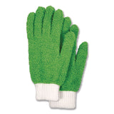 TidyUps Microfiber Dusting Gloves, Green with White Cuffs, 2 Gloves (CH7TU05718) Each
