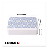 Formit Pencil Case, Triangle Pattern, 2 Compartments, 5" x 8.75" x 2.75", Blue/White (CH7FI68186) Each