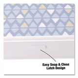 Formit Pencil Case, Triangle Pattern, 2 Compartments, 5" x 8.75" x 2.75", Blue/White (CH7FI68186) Each