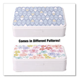 Formit Pencil Case, Triangle Pattern, 2 Compartments, 5" x 8.75" x 2.75", Blue/White (CH7FI68186) Each