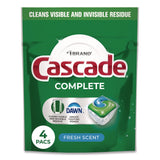Cascade® Complete Action Pacs, Fresh Scent, 4 Pods/Pack, 30 Packs/Carton (PGC17626) Case of 30