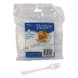 WNA Petites Mini Utensils, Medium Duty, Petite Tasting Fork, Plastic, Clear, 500/Carton (WNAAPTFKCL) Case of 500