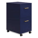 Alera® Two-Drawer Mobile Vertical File, 2 Letter-Size File Drawers, 14.25 x 18 x 26.7, Navy (ALEHSVF1824NY) Each