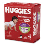 Huggies® Little Movers HuggFit 360 Degree, Size 4, 22 lbs to 37 lbs, Disney Design, 21 Diapers/Pack, 4 Packs/Carton (KCM56606) Case of 4