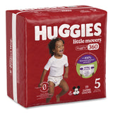Huggies® Little Movers HuggFit 360 Degree, Size 5, Over 27 lbs, Disney Design, 19 Diapers/Pack, 4 Packs/Carton (KCM56607) Case of 4