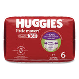 Huggies® Little Movers HuggFit 360 Degree, Size 6, Over 35 lbs, Disney Design, 17 Diapers/Pack, 4 Packs/Carton (KCM56608) Case of 4