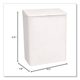 Impact Enamel Feminine Napkin Receptacle, Metal, White (IMP25033000) Each