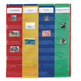 Learning Resources® Two- and Four-Column Double-Sided Pocket Chart, 9 Pockets/Chart, 30 x 38, Blue/Green/Red/Yellow (LRNLER2382) Each
