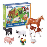 Learning Resources® Jumbo Farm Animals, Grades Pre-K to 3, 7 Pieces (LRNLER0694) Each