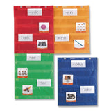 Learning Resources® Magnetic Pocket Chart Squares, 7 Pockets, 14" w x 17" h, Assorted Colors, Set of 4 (LRNLER2384) Each