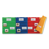 Learning Resources® Magnetic Pocket Chart Squares, 7 Pockets, 14" w x 17" h, Assorted Colors, Set of 4 (LRNLER2384) Each