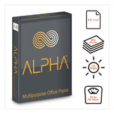 ALPHA™ Office Paper, 92 Bright, 20 lb Bond, 8.5 x 11, White, 500 Sheets/Ream,10 Reams/Carton, 40 CT/Pallet, 21 Pallets/Truckload (LPPALPHA811WT1) 1 TL