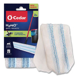 O-Cedar® H2prO Flat Mop Head Replacement, 9.25 x 4.38, Blue/White, 2/Pack (FHD175782PK) Pack of 2