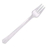 WNA Petites Mini Utensils, Medium Duty, Petite Tasting Fork, Plastic, Clear, 500/Carton (WNAAPTFKCL) Case of 500