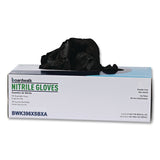 Boardwalk® 396 Series Disposable General-Purpose Nitrile Gloves, Powder-Free, X-Small, 4.4 mil Thick, 9.5" Long, Black, 100/Box (BWK396XSBXA) Box of 100
