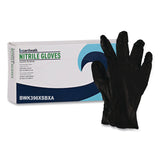 Boardwalk® 396 Series Disposable General-Purpose Nitrile Gloves, Powder-Free, X-Small, 4.4 mil Thick, 9.5" Long, Black, 100/Box (BWK396XSBXA) Box of 100
