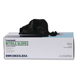 Boardwalk® 396 Series Disposable General-Purpose Nitrile Gloves, Powder-Free, XX-Large, 4.4 mil Thick, 9.5" Long, Black,100/Box,10 BX/CT (BWK396XXLCTA) Case of 1000