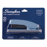 Swingline® Cub Compact Metal Staplers, 20 Sheet Capacity, Electric Blue (SWI1069) Each