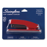 Swingline® Cub Compact Metal Staplers, 20 Sheet Capacity, Rio Red (SWI1070) Each