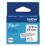 Brother P-Touch® Genuine P-Touch BTAG Label Tapes, 0.47" x 13.1 ft, Black on Clear (BRTBTAG131) Each