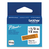 Brother P-Touch® Genuine P-Touch BTAG Label Tapes, 0.47" x 13.1 ft, Black on Orange (BRTBTAGT31) Each