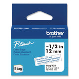 Brother P-Touch® Genuine P-Touch BTAG Label Tapes, 0.47" x 13.1 ft, Blue on Clear (BRTBTAG133) Each