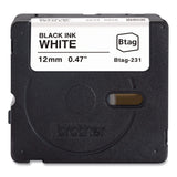 Brother P-Touch® Genuine P-Touch BTAG Label Tapes, 0.47" x 13.1 ft, Black on White (BRTBTAG231) Each