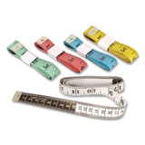 Learning Resources® Standard/Metric Tape Measure, 60" Long, Assorted Colors, Plastic, 10 Tape Measures (LRNLER0363) Each