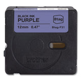 Brother P-Touch® Genuine P-Touch BTAG Label Tapes, 0.47" x 13.1 ft, Black on Purple (BRTBTAGF31) Each