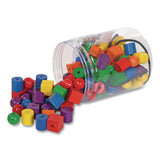 Learning Resources® Beads in a Bucket, Wood, Small, Assorted Colors, 1.4 lb Bucket (LRNLER0140) Each