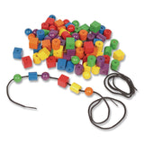 Learning Resources® Beads in a Bucket, Wood, Small, Assorted Colors, 1.4 lb Bucket (LRNLER0140) Each