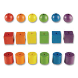 Learning Resources® Beads in a Bucket, Wood, Small, Assorted Colors, 1.4 lb Bucket (LRNLER0140) Each