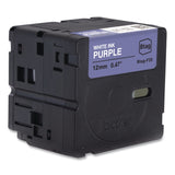 Brother P-Touch® Genuine P-Touch BTAG Label Tapes, 0.47" x 13.1 ft, White on Purple (BRTBTAGF35) Each