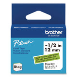 Brother P-Touch® Genuine P-Touch BTAG Label Tapes, 0.47" x 13.1 ft, Black on Light Green (BRTBTAGG31) Each