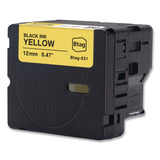Brother P-Touch® Genuine P-Touch BTAG Label Tapes, 0.47" x 13.1 ft, Black on Yellow (BRTBTAG631) Each