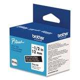 Brother P-Touch® Genuine P-Touch BTAG Label Tapes, 0.47" x 13.1 ft, White on Black (BRTBTAG335) Each