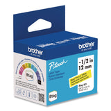 Brother P-Touch® Genuine P-Touch BTAG Label Tapes, 0.47" x 13.1 ft, Black on Yellow (BRTBTAG631) Each