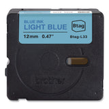 Brother P-Touch® Genuine P-Touch BTAG Label Tapes, 0.47" x 13.1 ft, Blue on Light Blue (BRTBTAGL33) Each
