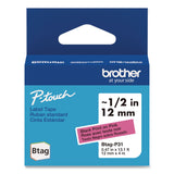 Brother P-Touch® Genuine P-Touch BTAG Label Tapes, 0.47" x 13.1 ft, Black on Pink (BRTBTAGP31) Each