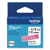 Brother P-Touch® Genuine P-Touch BTAG Label Tapes, 0.47" x 13.1 ft, White on Pink (BRTBTAGP35) Each