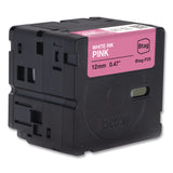 Brother P-Touch® Genuine P-Touch BTAG Label Tapes, 0.47" x 13.1 ft, White on Pink (BRTBTAGP35) Each