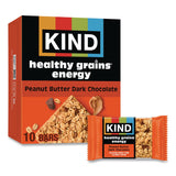 KIND Healthy Grains Energy Peanut Butter Dark Chocolate Bars, 1.4 oz Bar, 10/Box (KND67075) Box of 10