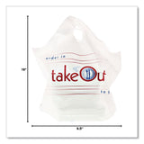 AmerCareRoyal Wave Top To-Go Bags, 19 x 9.5 x 19, White with Red Print, 500/Carton (RPPRPWB1919) Case of 500