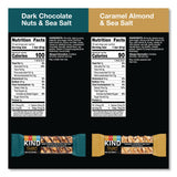 KIND Thins Dark Chocolate Nuts and Sea Salt/Caramel Almond and Sea Salt Variety Pack, 0.74 oz Bar, 20/Box (KND41888) Box of 20