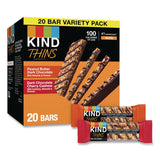 KIND Thins Peanut Butter Dark Chocolate and Dark Chocolate Cherry Cashew Variety Pack, 0.74 oz Bar, 20/Box (KND41891) Box of 20