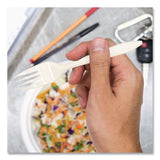SOLO® Style Setter Medium Weight Polypropylene Cutlery, Fork, Plastic, White, 1,000/Carton (SCCF6OW) Case of 1000