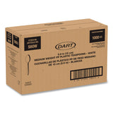SOLO® Style Setter Medium Weight Polypropylene Cutlery, Teaspoon, Plastic, White, 1,000/Carton (SCCS6OW) Case of 1000