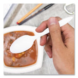 SOLO® Style Setter Medium Weight Polypropylene Cutlery, Teaspoon, Plastic, White, 1,000/Carton (SCCS6OW) Case of 1000